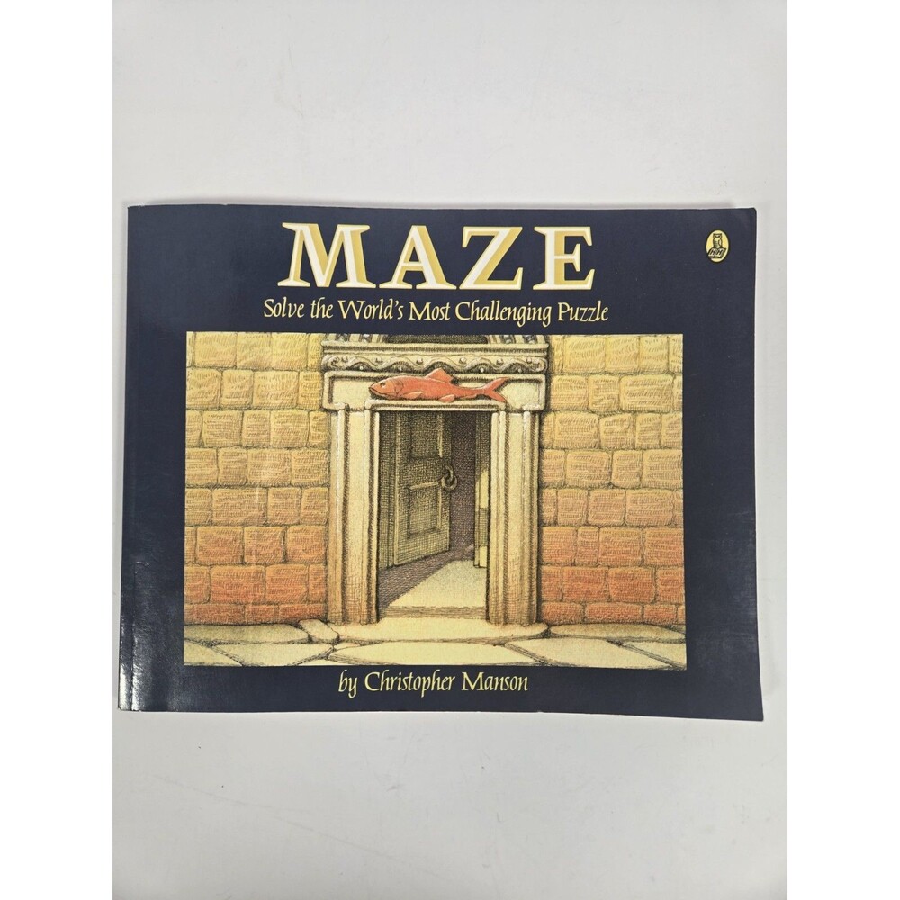Maze Christopher Manson 1985 Puzzle Book Henry Holt Paperback OOP